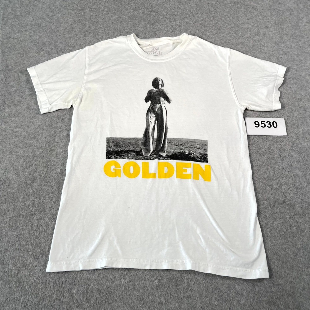 Harry Styles Golden T Shirt Mens S White Cotton Tour Merch Concert Music Graphic